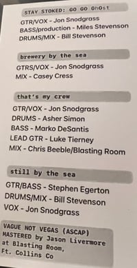Image 7 of Buddies GO GO GhOst Stay Stoked 7 inch record Jon Snodgrass reduce reuse recycle