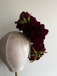 Image 3 of Burgundy headpiece 