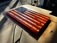 Image 1 of Wooden American Flag