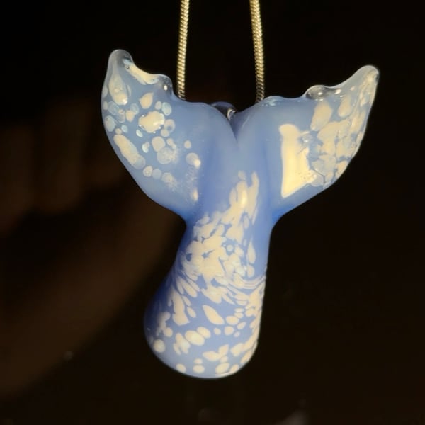 Image of Black Friday Sale Baby BlueCheese whale tail pendant