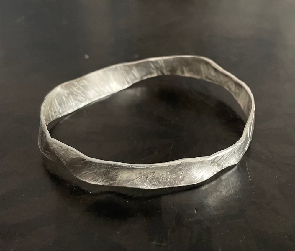 Image of Distressed silver bangle