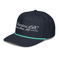 Image 3 of DD Charters Script Golf Cap Navy/Mint