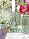 Green Glass Bud Vases ( Set or Singles )