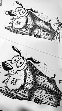 Image 4 of Courage the cowardly dog print