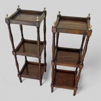 A pair of mahogany whatnot’s 