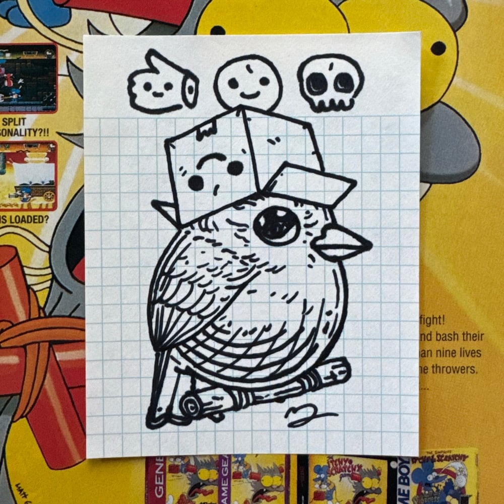Image of Fat Bird Sharpie Sketch #192