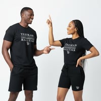 Image 3 of YB Black Mesh Blend Short Set