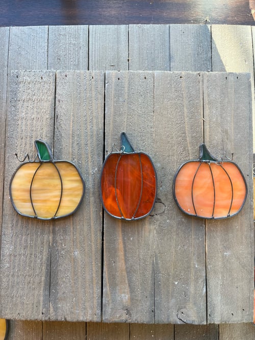 Image of Mini Pumpkins- stained glass