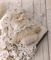 Image 1 of Newborn Body Dress Photo Prop – Dianne (Beige & Cream)