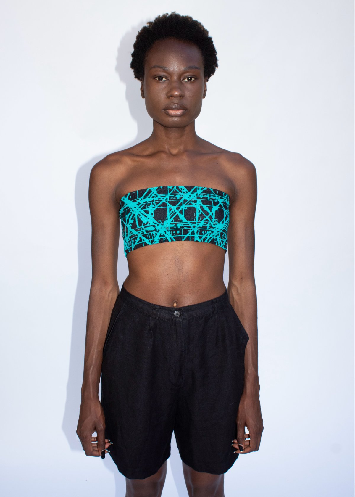 Image of Tia Bandeau Top in Electric Blue