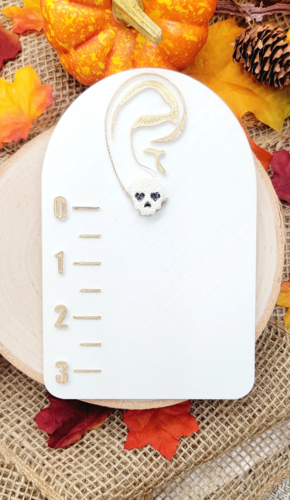 Image of Heart Eye Skull Studs