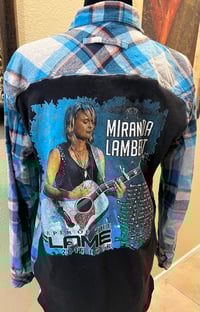 Vintage Blue/Black/White/Orange Flannel Miranda Lambert