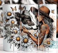 Just a girl who loves cows 20oz tumbler