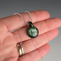 Image 4 of Mini Silver Dichro: Green Leprechaun