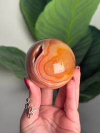 Image 4 of BANDED CARNELIAN SPHERE -MADAGASCAR- A