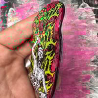 Image 2 of WIDE Life Crisis Mold "BIG DeadHead” black stained edge and splatter 