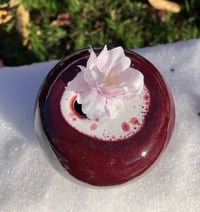 Image 2 of Dark Red and white Pebble Vase