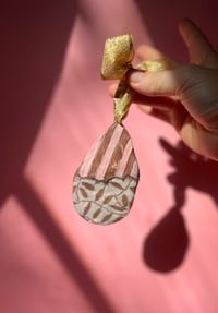 Image 1 of Pink stripe ornament 