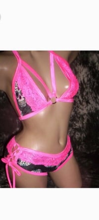 Image 5 of Lace up Tie Sides Shorts Sets 4 Prints!