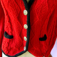 Image 9 of Polo Ralph Lauren Red Cardigan Sweater Small