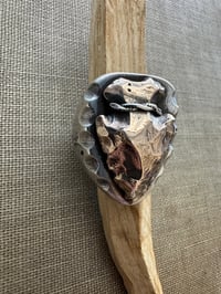 Image 4 of Sterling and Bronze Arrowhead Ring 