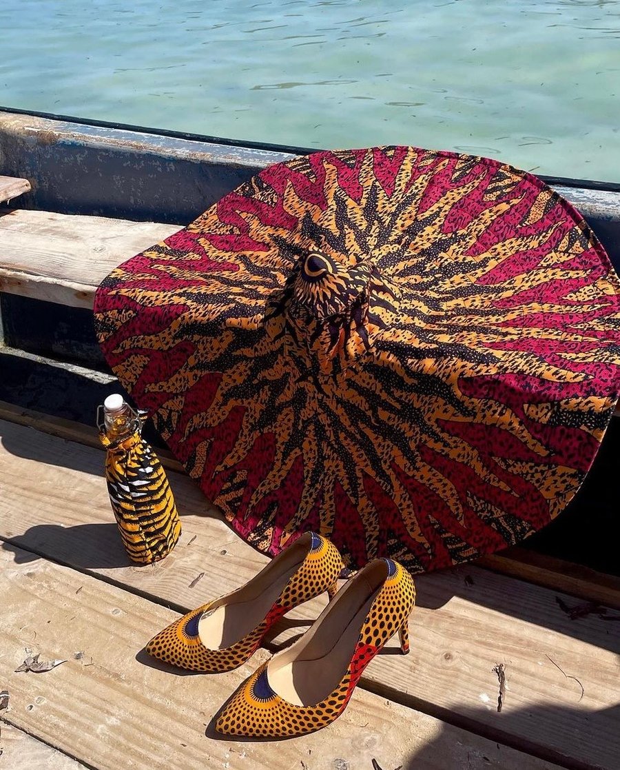 Image of AFRICAN ANKARA PRINT PUMPS (SIZE 41)