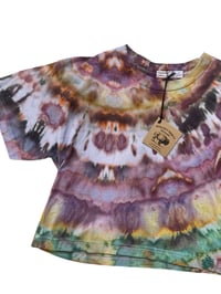 Image 6 of XS Crop Cotton Tee in Autumn Agate Ice Dye