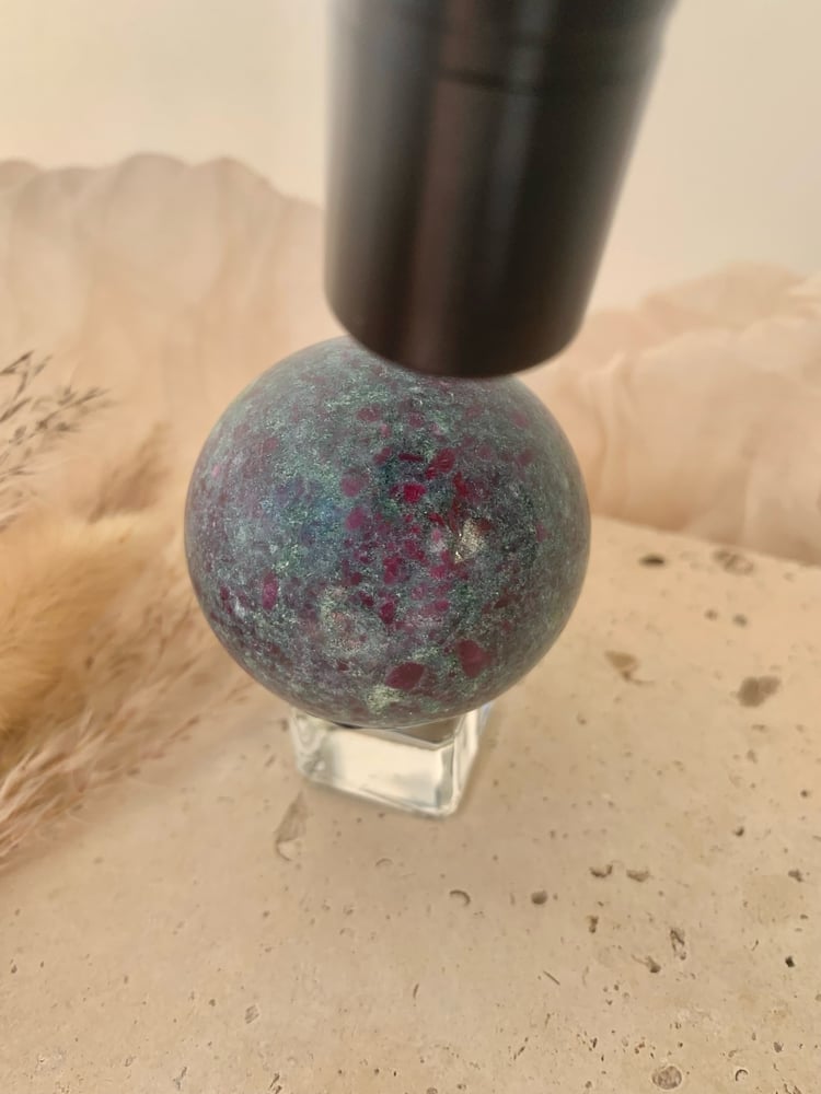 Image of Ruby in Kyanite Sphere 