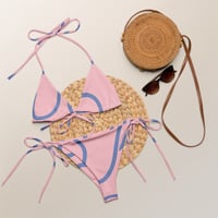 Pink print bikini 