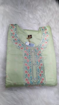 Image 1 of KSV8106-Soft Maslin Silk Kurtha Set