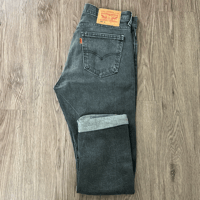 Image 4 of Levi’s 505 crop gray jeans