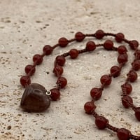 Image 1 of Rutilated Quartz Heart Necklace