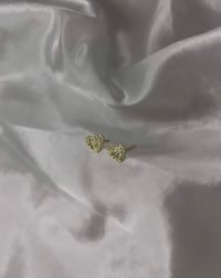 Gold Nugget Heart Earrings