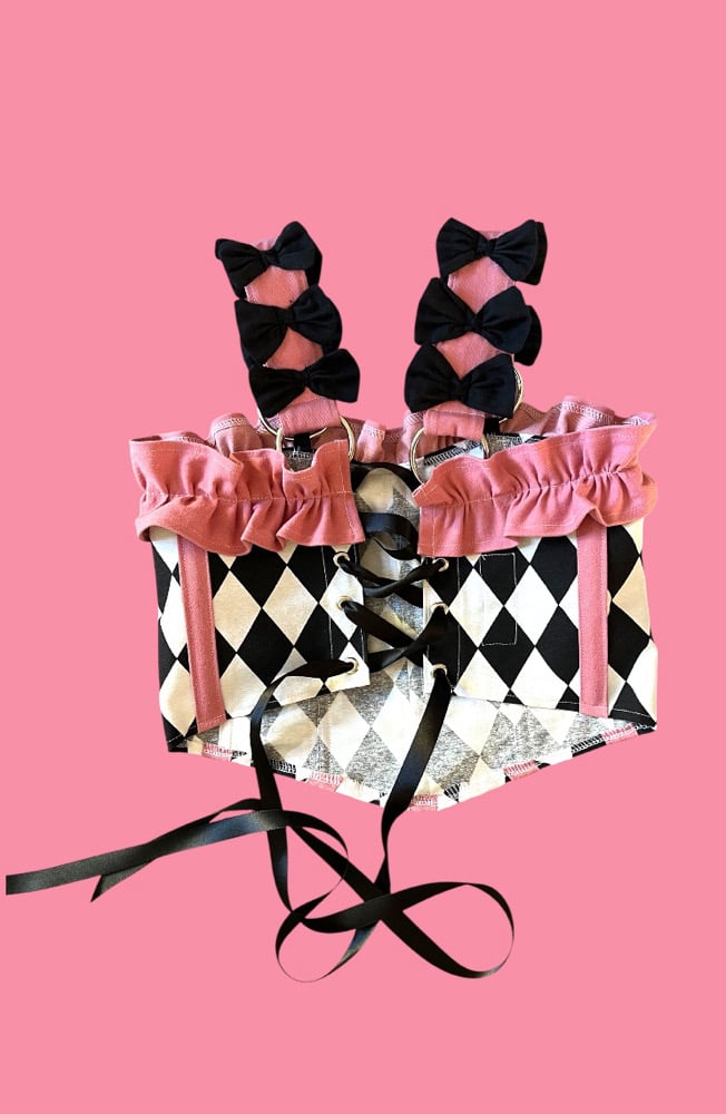 Image of Checkered corset with Pink