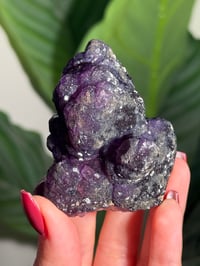 Image 4 of SELF STANDING GRAPE DISCO BALL FLUORITE -CHINA-