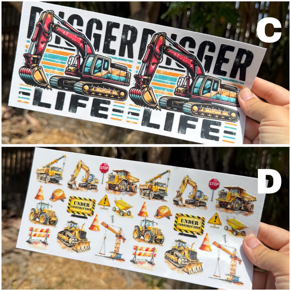 Image of Construction UV DTF Wrap