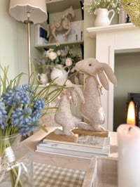 Image 2 of SALE! Neutral Felt Bunnies ( Set of 2 )