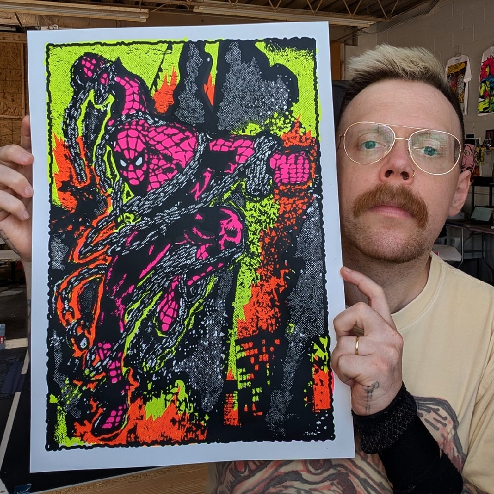 Image of Spider Strength! Blacklight Poster