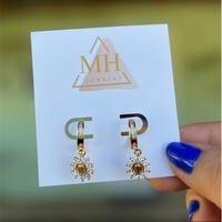 Image 1 of Huggie Virgencita earrings CHILDREN SIZE