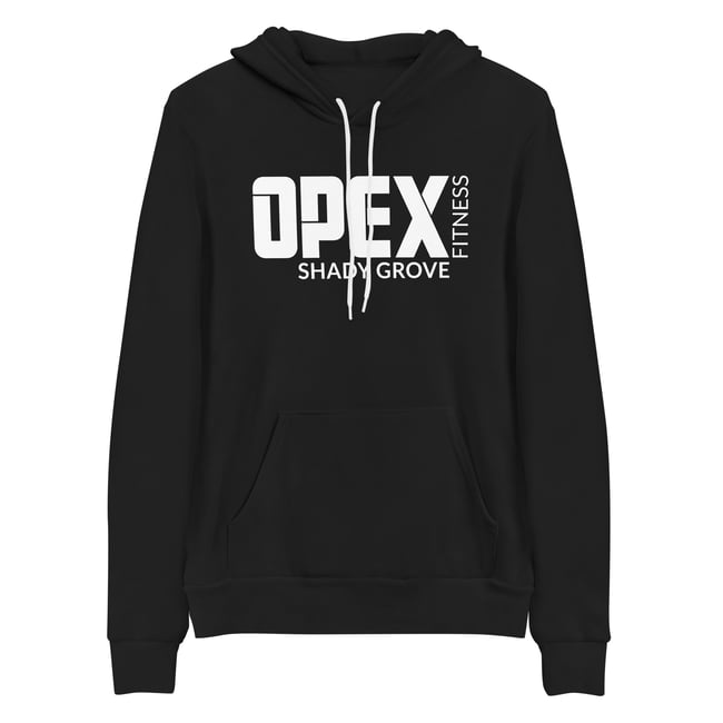 Unisex Pullover Hoodie - Black w/White Logo