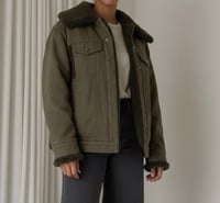 Image 2 of Veste bi-matière kaki