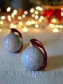 Marbled Ornaments - Gingerbread