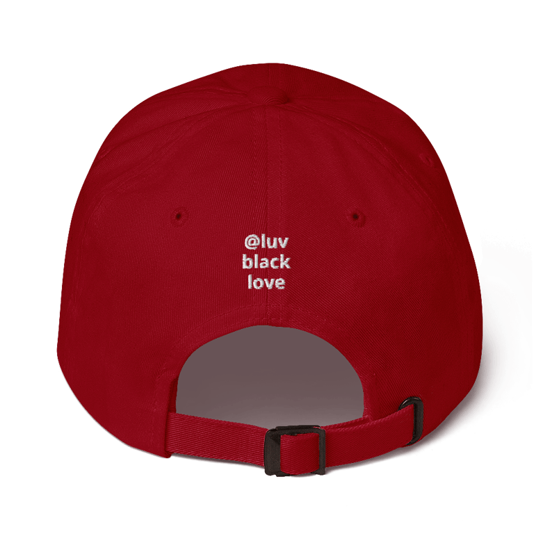 Black Love African Heart Embroidered Luvblacklove Dad hat Image 4