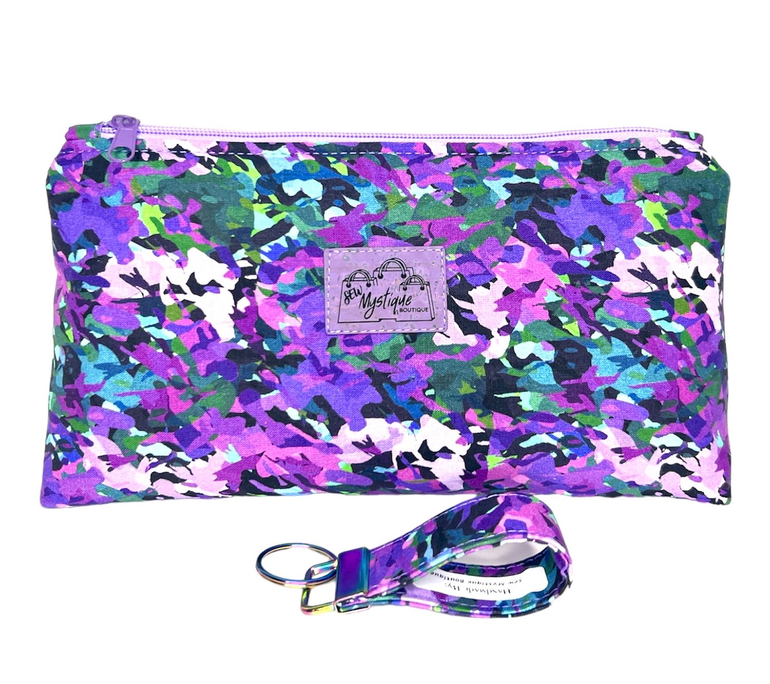 Lilac Floral Makeup Bag