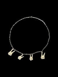 Image 2 of pig tooth necklace