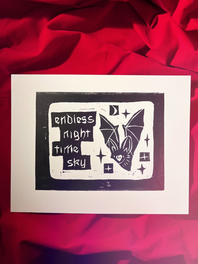 VAMPIRES lino print