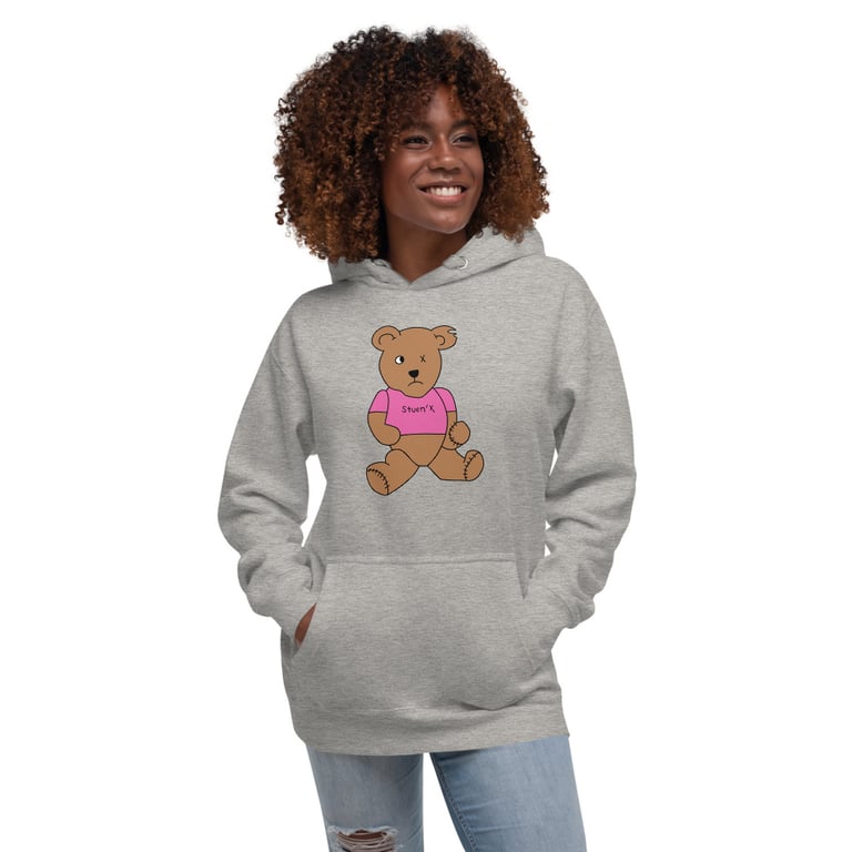 Benny Wearing Pink Unisex Hoodie Image 2