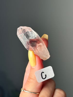 HEMATITE PHANTOM QUARTZ POINTS  -INDIA-