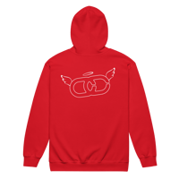Image 5 of Back Print Angel Logo Zip Hoodie