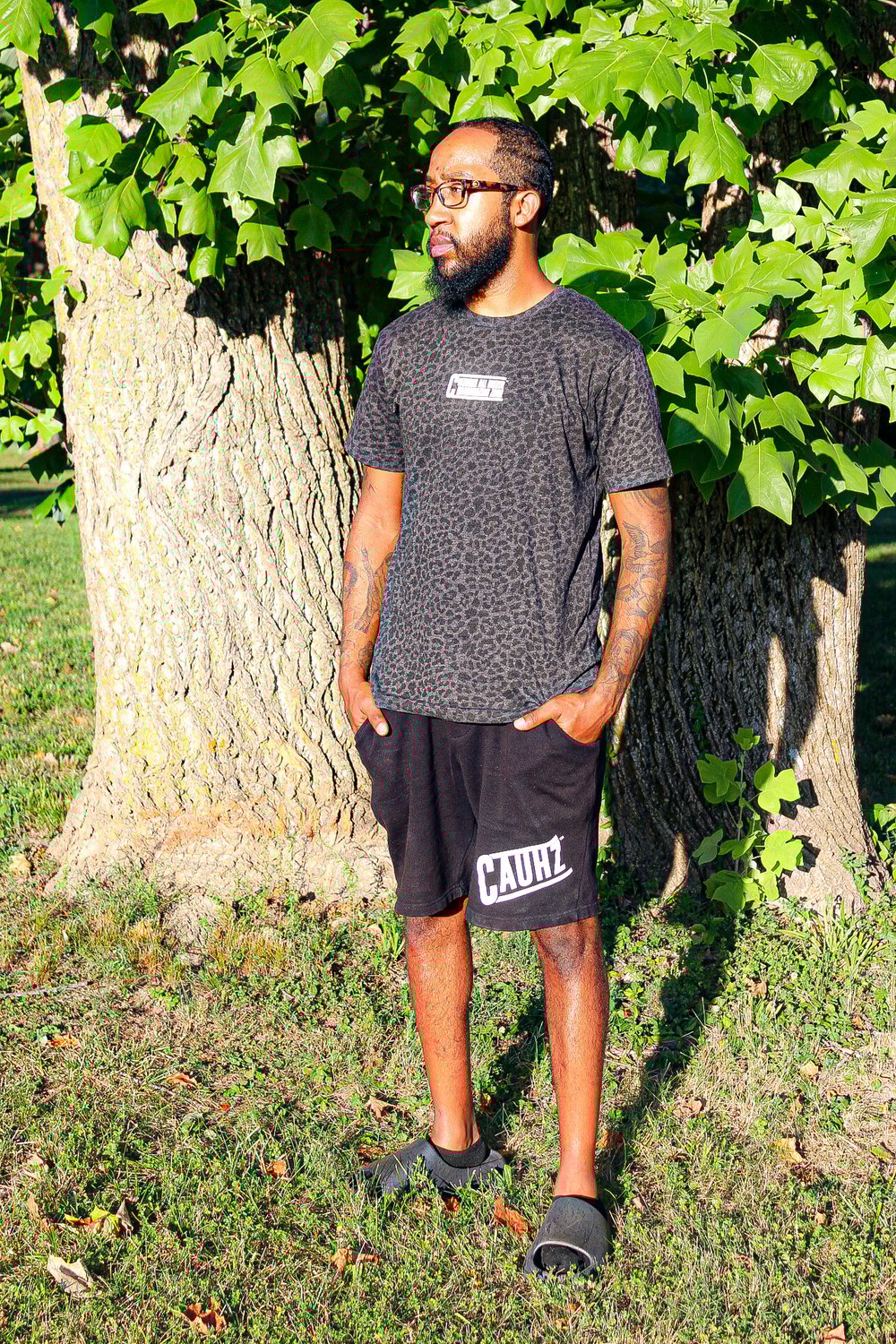 Cauhz™️ Black Leopard Print Tee